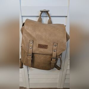 Wrangler Tan leather backpack
